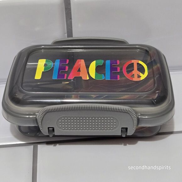 PEACE Stash Box Boomer Designed Pride Rainbows Filled With Rainbow Paperclips - Picture 2 of 4